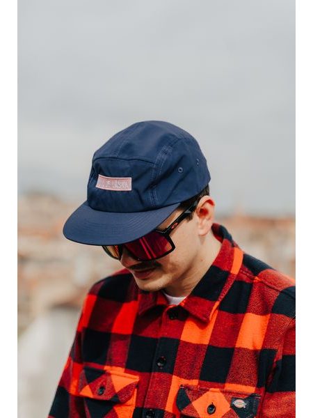 Kšiltovka Kolo je láska Pink Love 5 panel - modrá