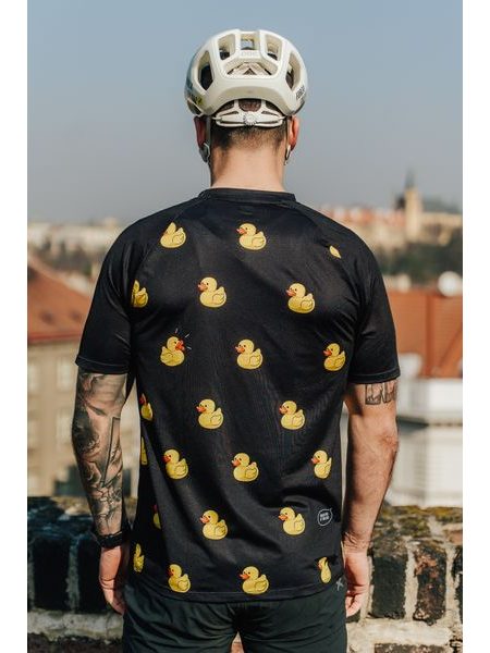 MTB cyklistický dres Bajk je láska Duck čierny pánsky
