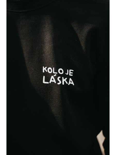 Pánská mikina Kolo je láska Pivo & Párek - černá