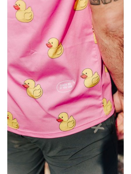 MTB cyklistický dres Bajk je láska Duck ružový pánsky