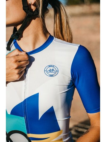 Dámský cyklistický dres Kolo je láska Blue is just gooood