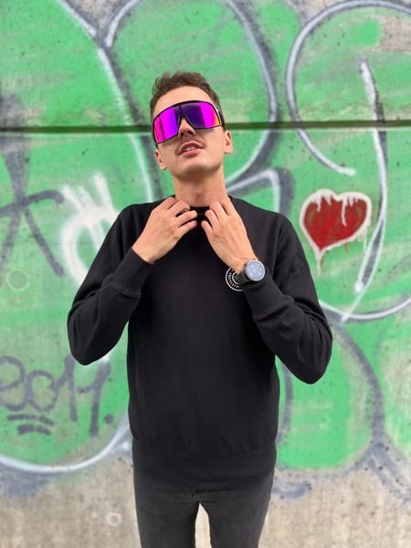 Mikina Kolo je láska Kruh LSP UNI - černá