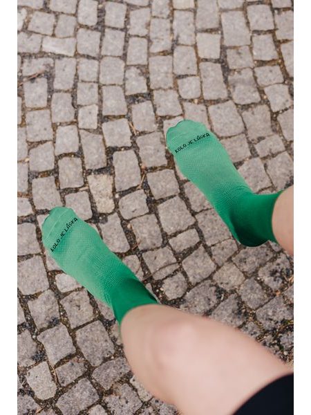 Ponožky na gravel kolo Kolo je Láska - GRVL PWR - zelená