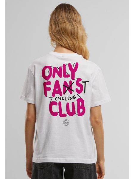 Dámske tričko Bajk je láska Only Fans Cycling Club - biela
