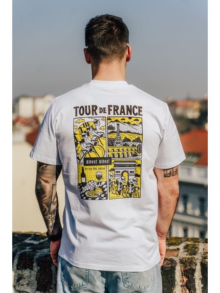 Tričko Kolo je láska Tour de France unisex - bílá