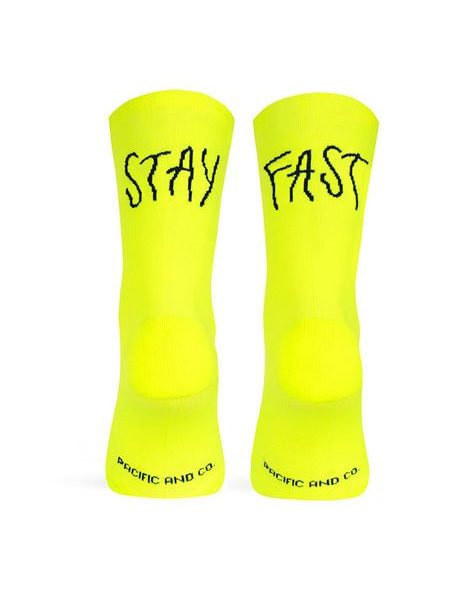 Ponožky Pacific and Co STAY FAST Yellow neon