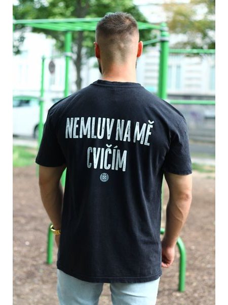 Pánské tričko Fitko je láska Nemluv na mě - dirty black