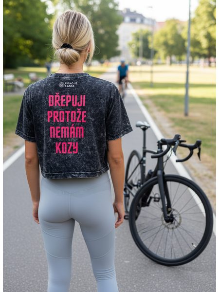 Dámske tričko Drepujem, pretože nemám prsia - tmavosivá