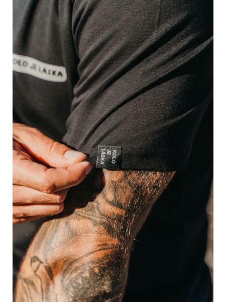 Tričko Kolo je láska JES ŠAJNÍ unisex - černá