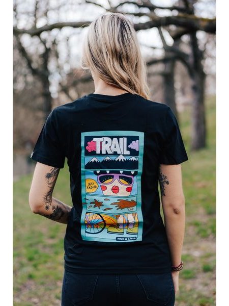 Tričko Kolo je láska JES ŠAJNÍ unisex - černá