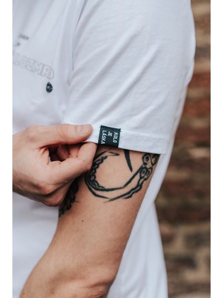 Tričko Kolo je láska Nejsem Cyklozmrd unisex - bílá