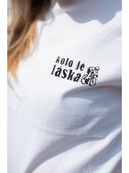 Tričko Kolo je láska Tour de France unisex - bílá