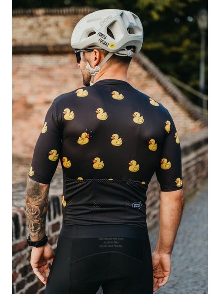 Pánský cyklistický dres Kolo je láska Quack me if you can - černá
