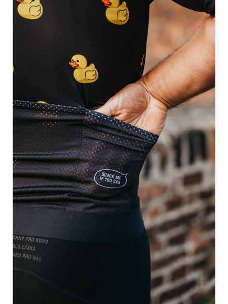 Pánský cyklistický dres Kolo je láska Quack me if you can - černá