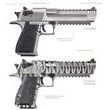 Magnum Research Desert Eagle XIX 6" Black and Gold .50 AE