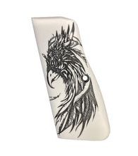 Střenky KSD Browning Hi-Power bílý akrylát s motivem