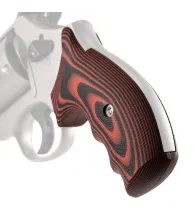 Střenky VZ Grips Smith & Wesson K/L rám round butt 320 Frame Boot s vybráním pro prsty Black Red