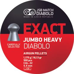 Diabolky JSB Exact Jumbo Heavy 5,52mm 500ks