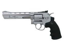 Vzduchový revolver Dan Wesson 6" Silver na diabolky 4,5mm