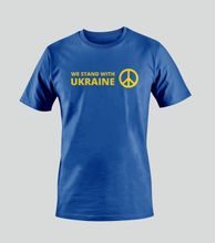 Tričko WE STAND WITH UKRAINE, modré