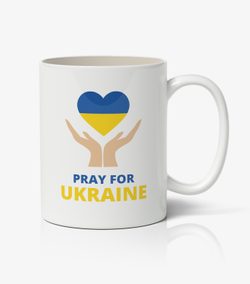 Hrnček PRAY FOR UKRAINE, SRDCE