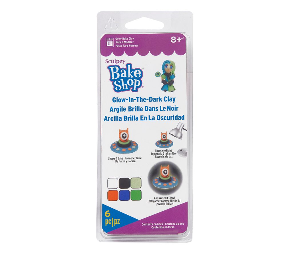 Sculpey sada 6ks hmot svítící ve tmě - 3 sady