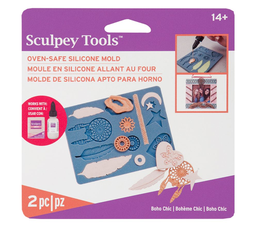 Sculpey silikonová forma Boho - 3 ks