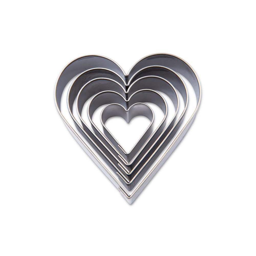 Sada vykrajovátek srdíčka 5ks - 1 ks