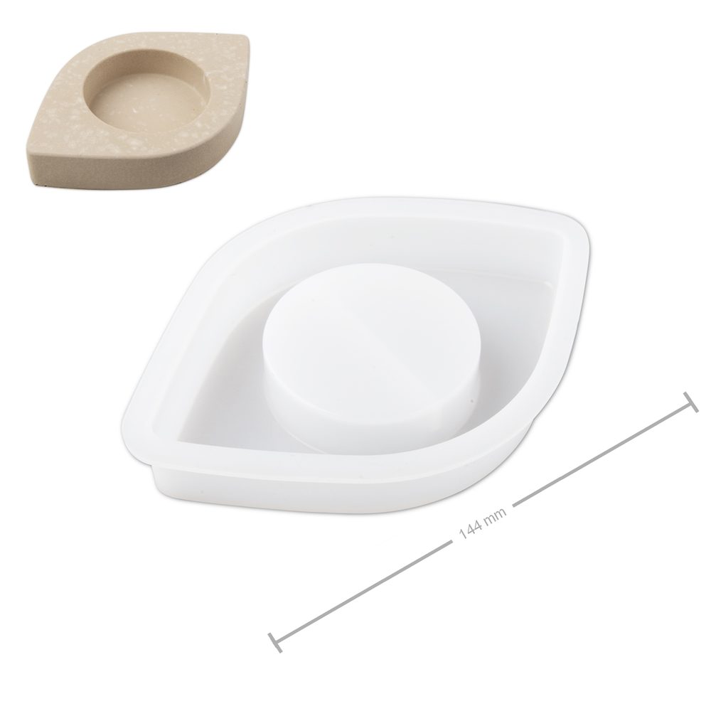 Manumi Silikonová forma na odlévání kreativní hmoty svícen Boží oko 144x97x22mm - 3 ks
