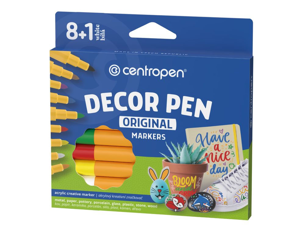 Centropen fixy Decor Pen 2738 sada 8+1ks - 1 balení