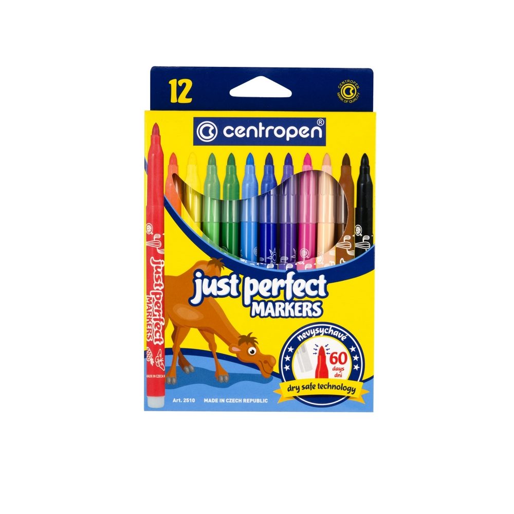 Centropen popisovače Just Perfect 2510 nevysychavý inkoust sada 12ks - 1 balení