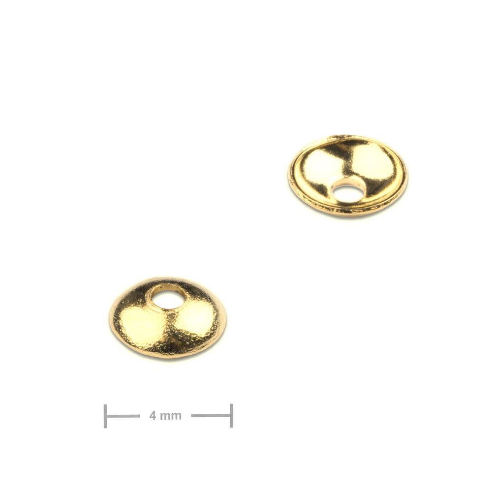 Kaplík z chirurgické oceli 4 mm v barvě zlata - 15 ks