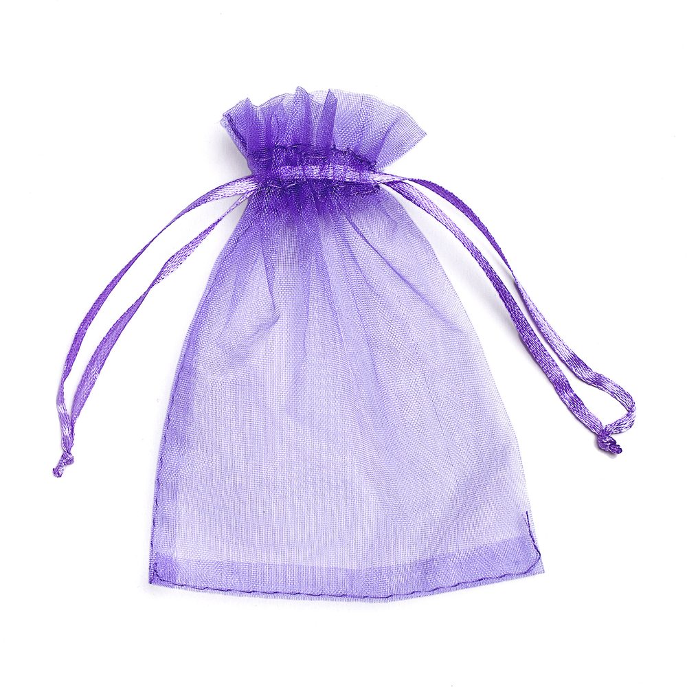 Organzový sáček 120x80mm světle fialový - 1 ks
