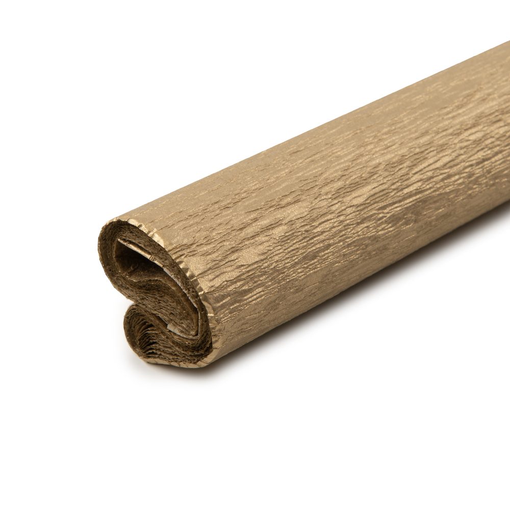 Krepový papír 250 x 50 cm v barvě zlata - 3 ks