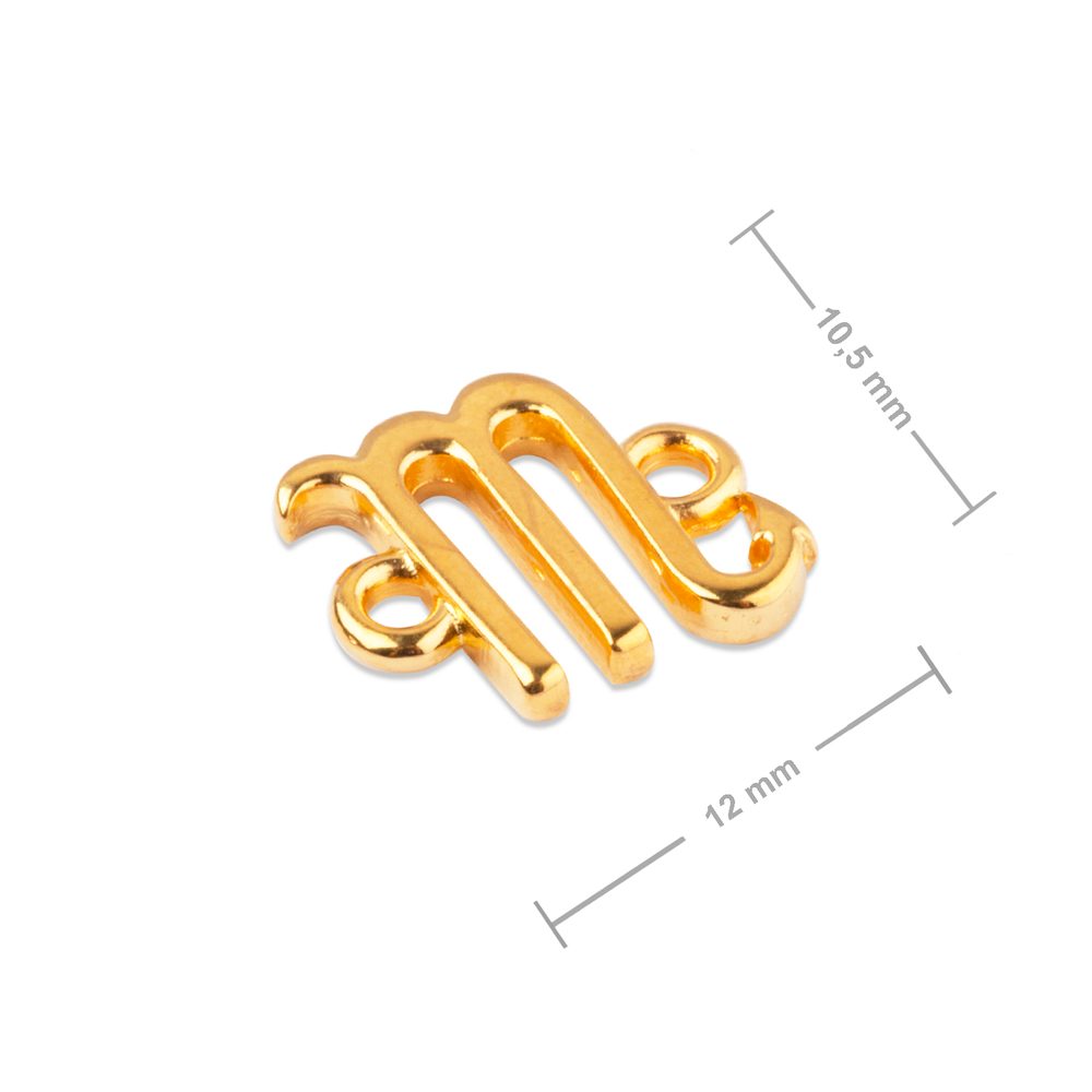 Manumi spojovací díl Štír 12x10,5 mm pozlacený - 1 ks
