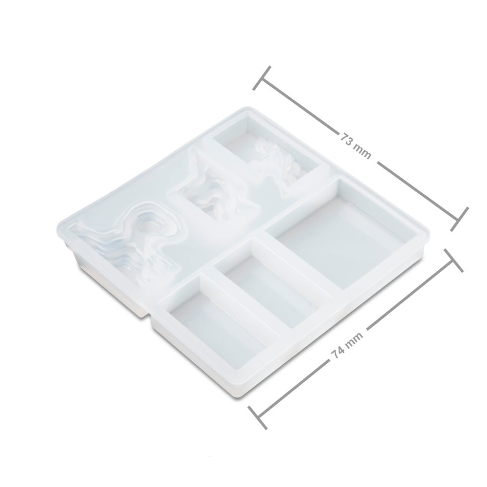 Silikonová forma na odlévání křišťálové pryskyřice menší mořské vlny - 1 ks