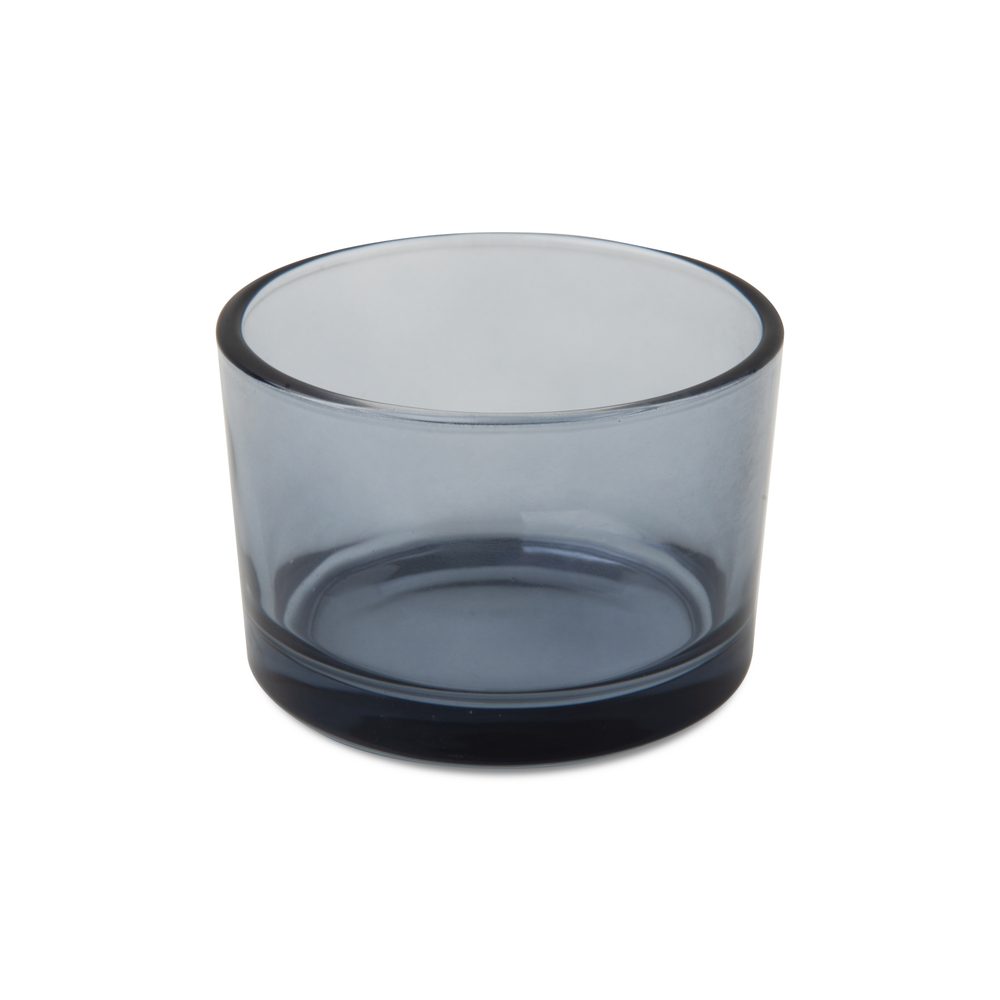 Skleněná nádoba na svíčku 75 x 50 mm průhledná černá - 3 ks