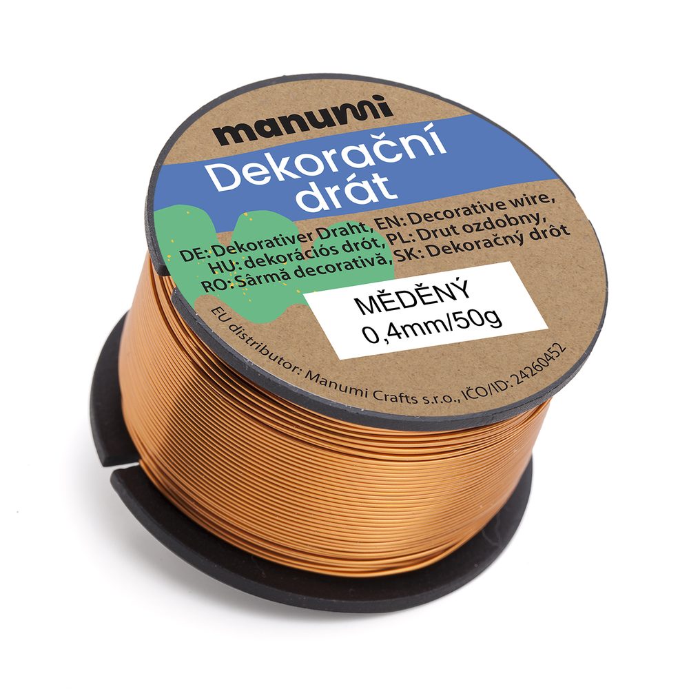 Manumi Měděný drát 0,4 mm/50 g - 3 ks