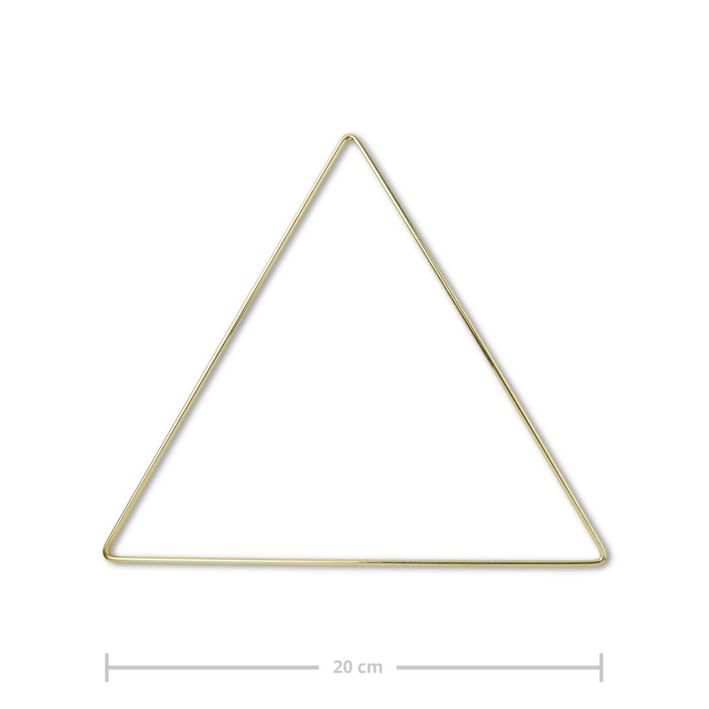 Kovový rám trojúhelník na macramé 20cm - 3 ks
