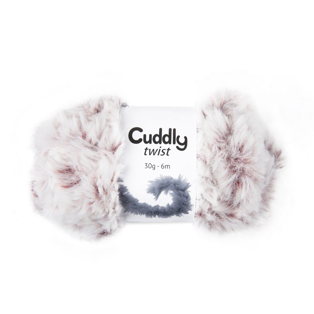 Dekorační chlupatá příze 6m bílo-vínová - 3 ks