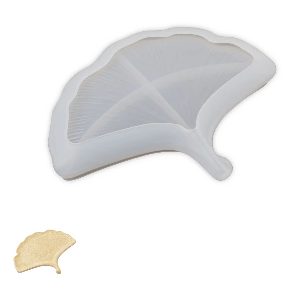 Manumi Silikonová forma pro kreativní hmoty miska ve tvaru ginko listu 147x185mm - 3 ks