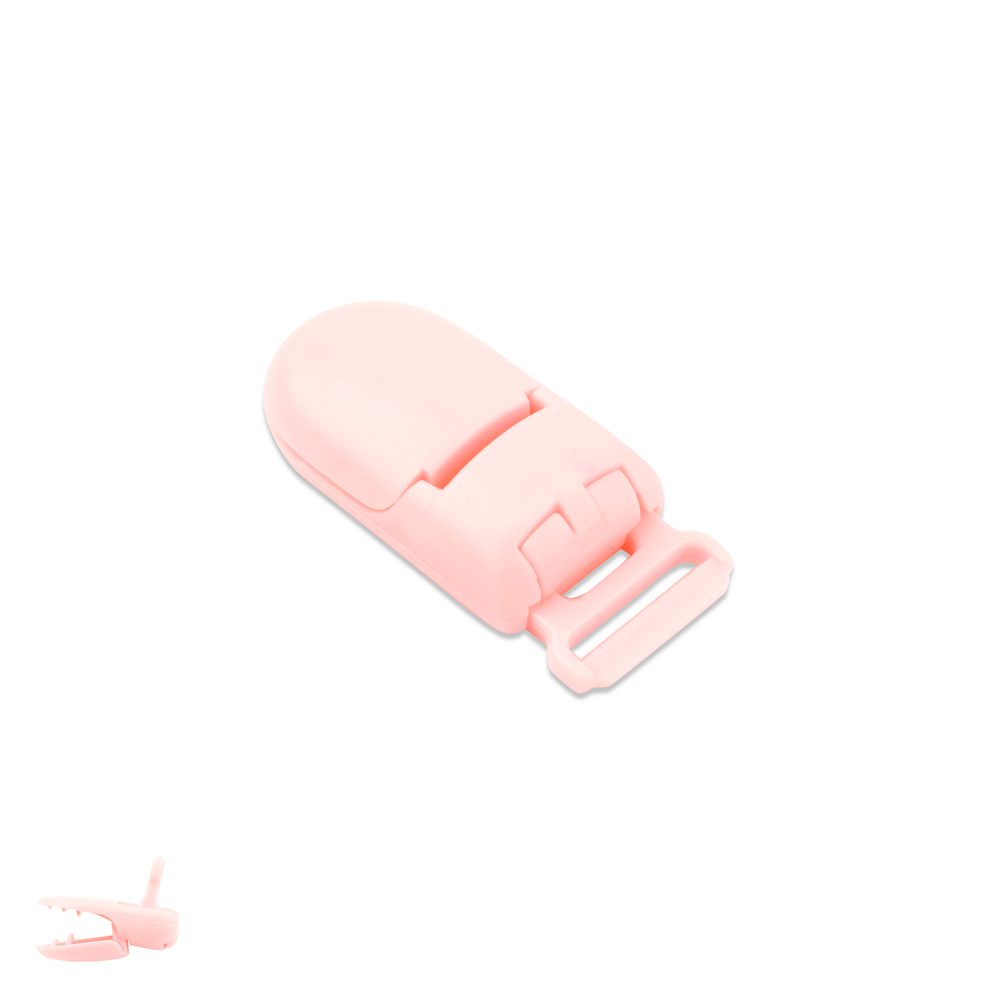 Plastový klip na dudlík 32x17,5x9mm Baby Pink - 10 ks