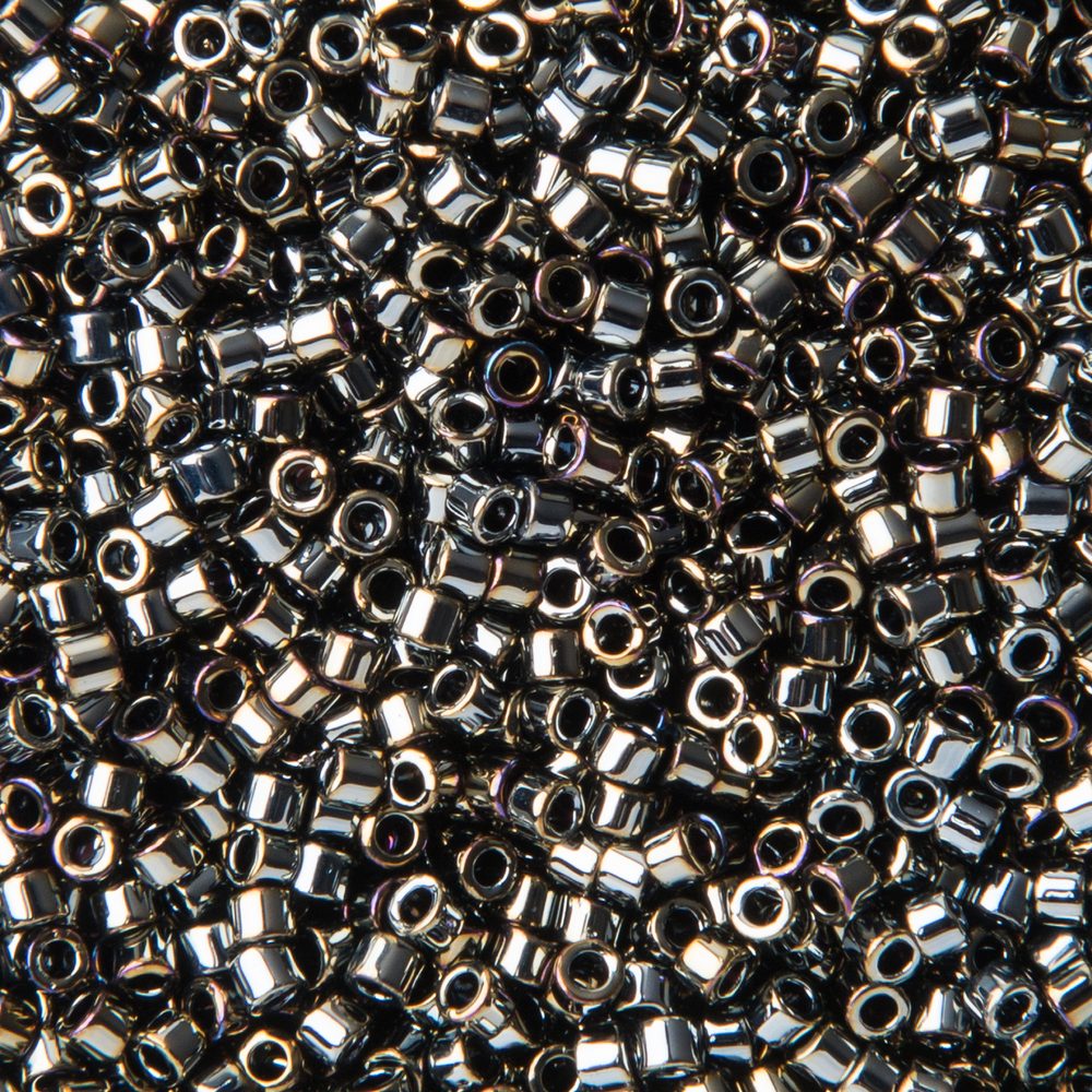 Miyuki Rokajlové korálky - Miyuki Delica 11/0 (DB-026) Metallic Dark Steel - 15 g