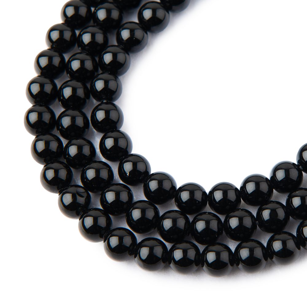 Korálky z minerálu Černý onyx 6 mm - 30 ks