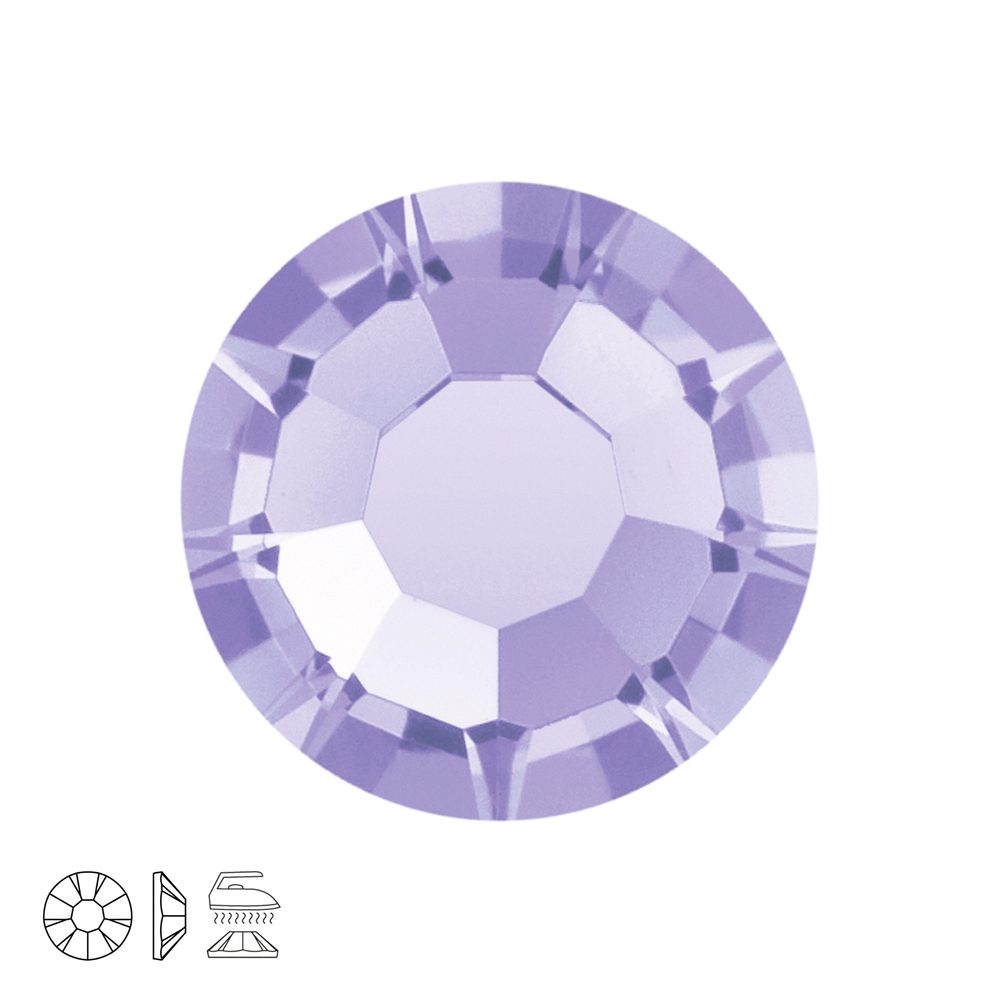 Preciosa MC nažehlovací šatonová růže MAXIMA SS20 Tanzanite - 72 ks