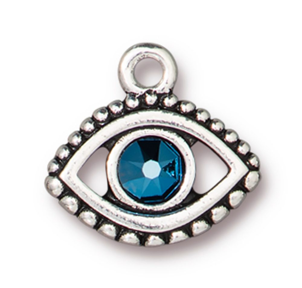 TierraCast přívěsek Evil Eye s krystalem SWAROVSKI SS20 starostříbrný - 1 ks