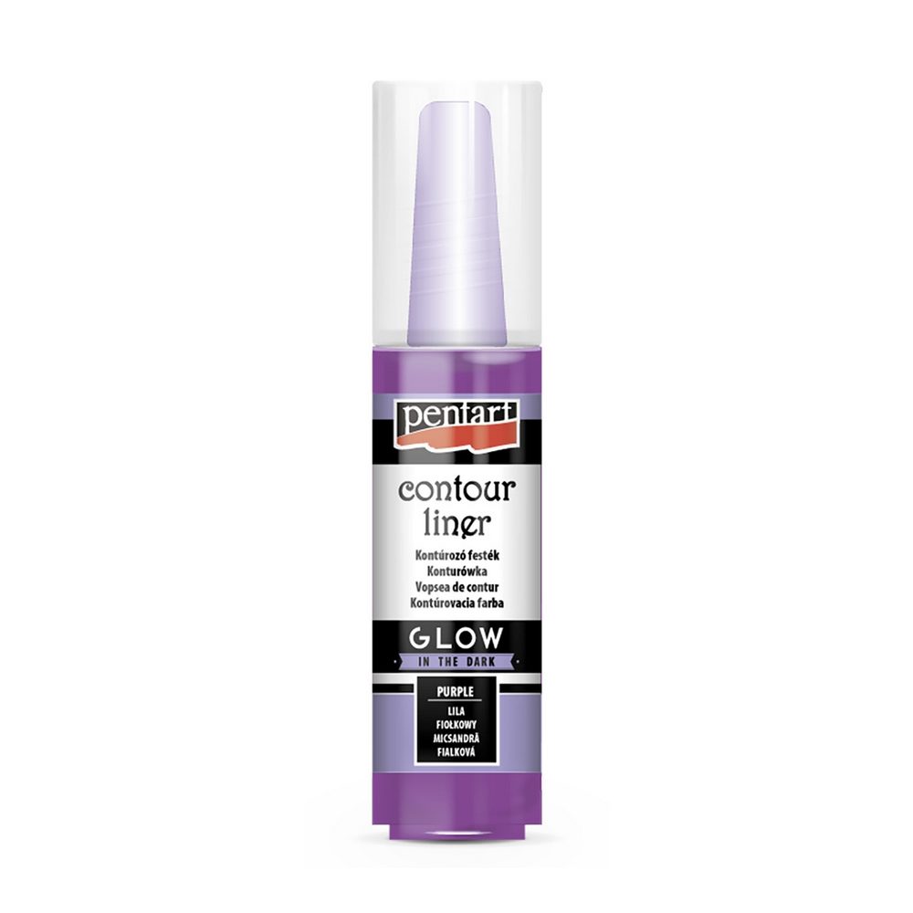 Levně PENTART konturovací barva svítící ve tmě 20ml fialová - 1 ks