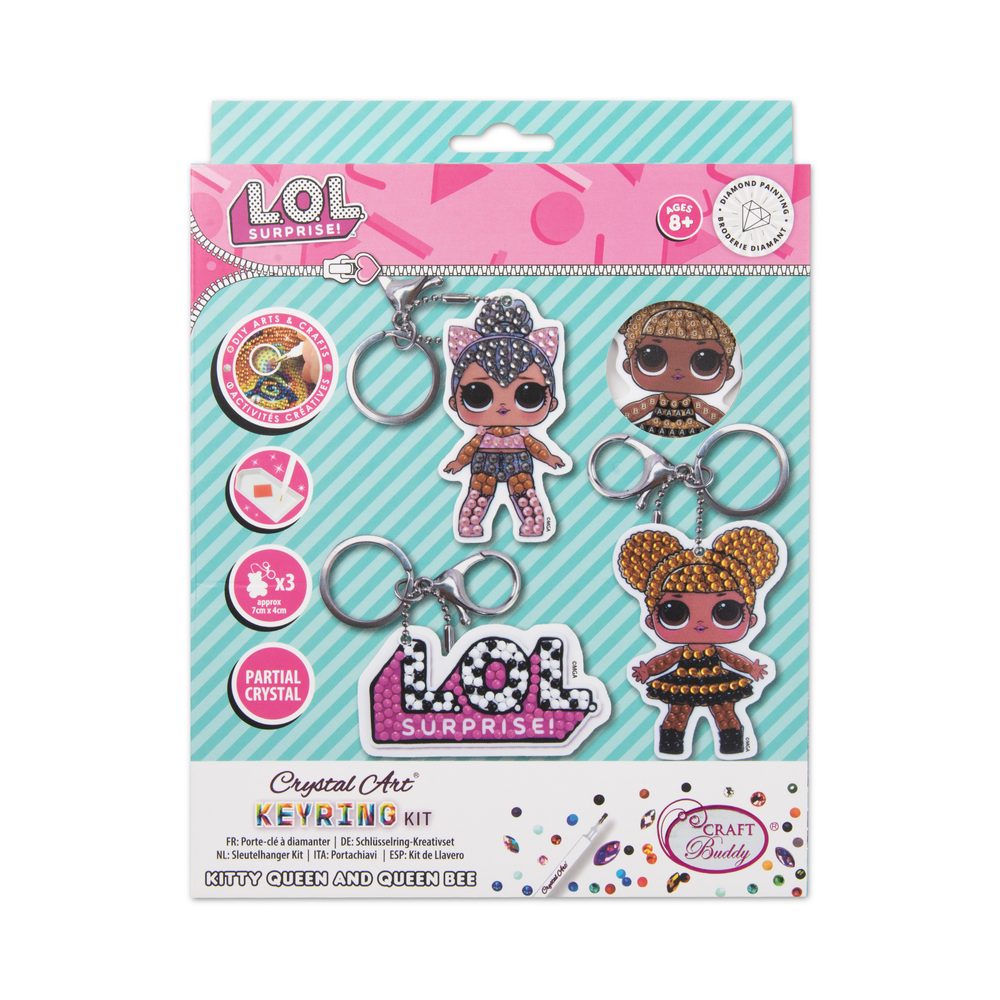 Diamantové malování sada klíčenek L.O.L. Surprise 2 ks - 1 sada