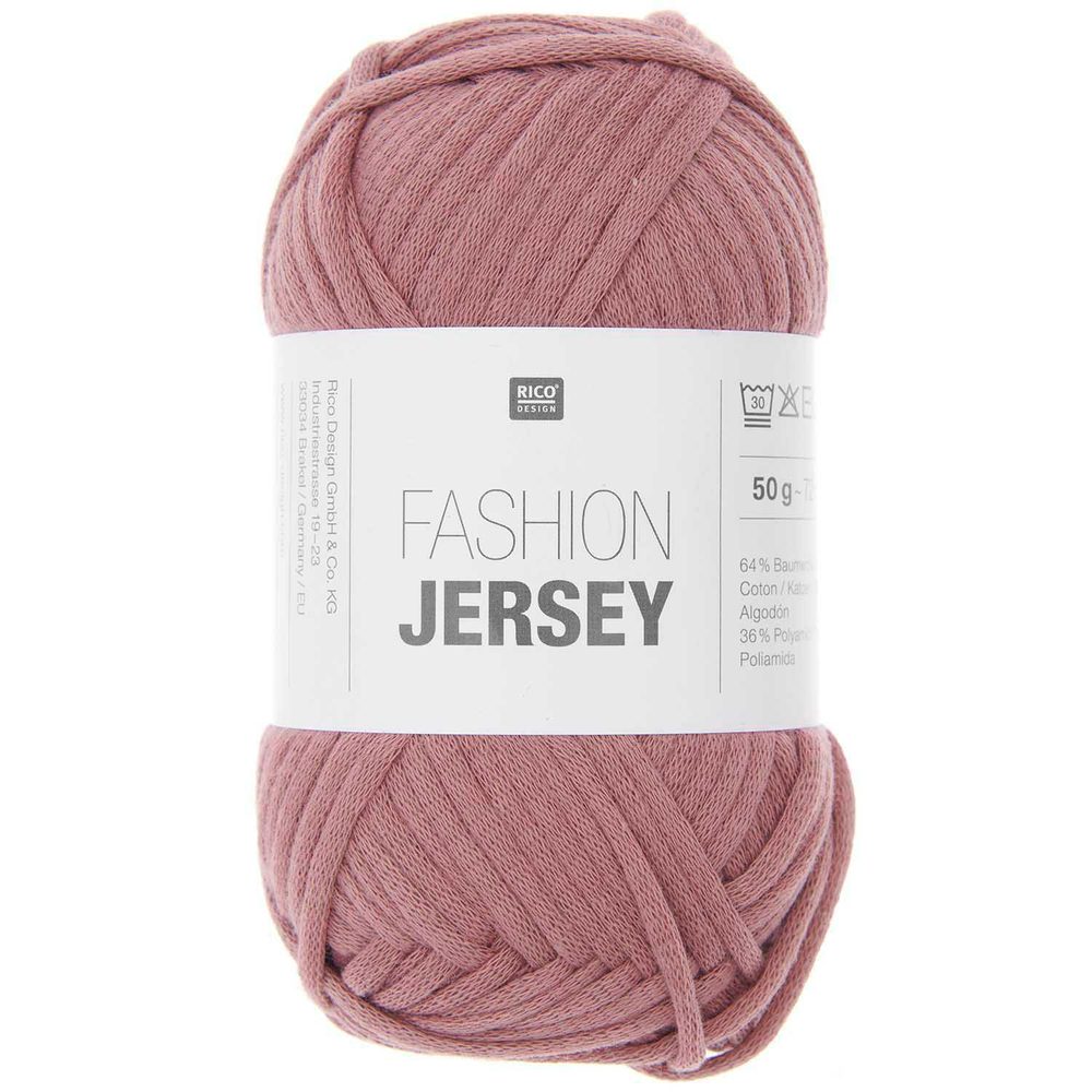 Rico design háčkovací šňůra Fashion Jersey odstín 024 starorůžová - 3 ks