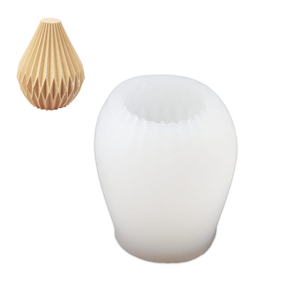 Manumi Silikonová forma na odlévání kreativní hmoty 3D geo kapka 95x75mm - 3 ks